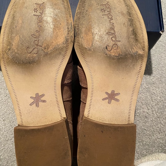 Splendid Suede Caramel Color Ankle Boots - Picture 8 of 9